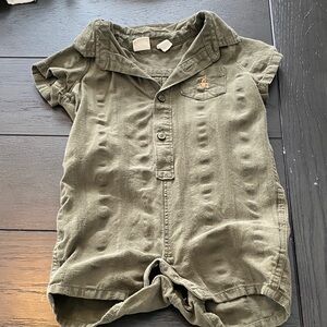Baby Gap Olive Green Short Sleeve Romper